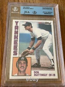 DON MATTINGLY 1984 Topps #8 RC ROOKIE SIGNED AUTOGRAPHED CARD JSA AUTHENTIC