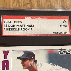 DON MATTINGLY 1984 Topps #8 RC ROOKIE SIGNED AUTOGRAPHED CARD SGC AUTHENTIC