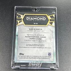 David Ortiz Big Papi 2022 Topps Diamond Icons 3-color Patch Auto #'d /25 Red Sox