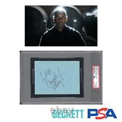 Denzel Washington Signed Autographed Album Page/Cut BAS Beckett & PSA/DNA