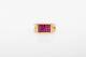 Designer Signed $5000 3.50ct Natural French Cut Ruby Diamond 18k Gold Band Ring