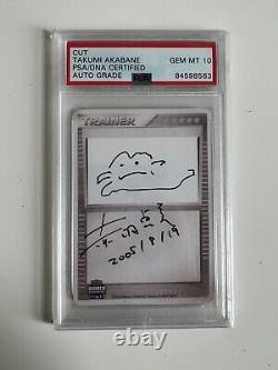 Ditto Takumi Akabane Signed Autographed Pokemon Cut PSA/DNA 10 AUTO PSA