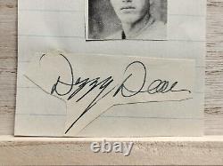 Dizzy Dean Signed Cut
