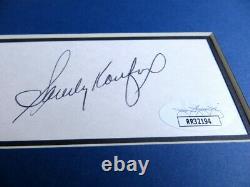 Don Drysdale Sandy Koufax Signed Autographed Cut Signatures Matted Dodgers JSA