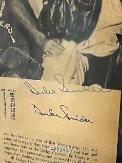 Duke Snider Brooklyn Dodgers Signed Vintage Autograph 8x10 Cut Beckett Bas