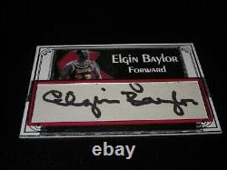 Elgin Baylor Signed Autographed Custom Cut Nba Top 75 Card Rare 1/1