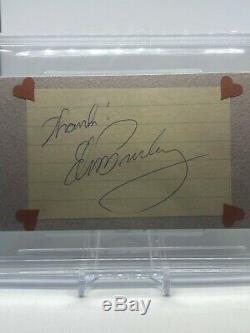 Elvis Presley signed cut Beckett BAS Slabbed Inscribed Auto Very Clean C475