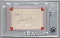 Elvis Presley signed cut Beckett BAS Slabbed Inscribed Auto Very Clean C475