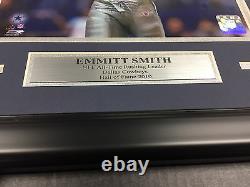 Emmitt Smith Autographed Book Cut Framed With 8x10 Photo Dallas Cowboys