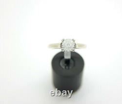 Estate 18k Platinum Round Signed Ariella Cut Diamond Engagement Ring 3/4 ct