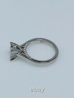 FANA Signed $16,000 2.50ct Princess Cut Diamond Platinum Wedding Ring