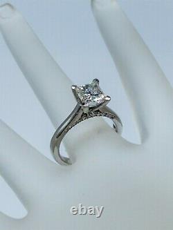 FANA Signed $16,000 2.50ct Princess Cut Diamond Platinum Wedding Ring
