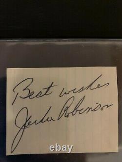 Framed Jackie Robinson Signed Autograph Cut Full Jsa Letter Of Authenticity