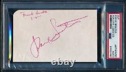 Frank Sinatra Signed/Autographed 3x5 Index Card/Cut Blue Eyes PSA/DNA 179458