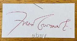 Fred Gwynne Signed Autographed 2.25 x 4.5 Cut JSA The Munsters My Cousin Vinny