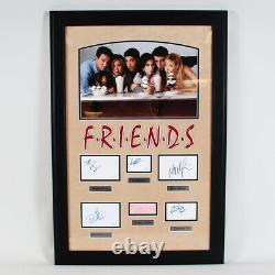 Friends Cast Signed Cut Photo Display (6) Jennifer Aniston, etc. COA JSA & BAS