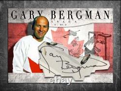 GARY BERGMAN Custom Cut signed autographed card Team Canada 1972