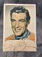Gary Cooper Signed Cut Autograph Album Page Vintage Postcard Old Hollywood Jsa