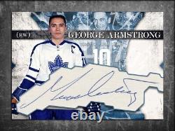 GEORGE ARMSTRONG Custom Cut signed autographed card Toronto Maple Leafs