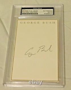GEORGE H. W. BUSH Signed / Autographed Cut PSA/DNA Slab 41st President