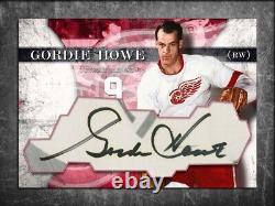 GORDIE HOWE Custom Cut signed autographed card Detroit Red Wings (2)