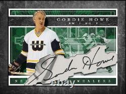 GORDIE HOWE Custom Cut signed autographed card New England Whalers