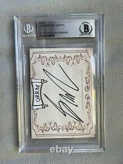 George RR Martin autographed cut autograph signed Game of Thrones R BAS Beckett
