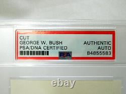 George W Bush Signed Autographed Cut? PSA/DNA Slabbed President #43