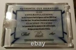 Giacomo Puccini Classical Composer Leaf Pearl Cut Auto autograph signed Opera