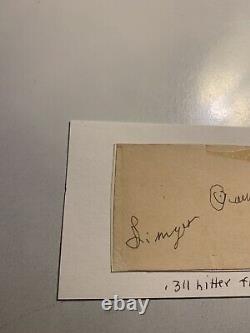 Ginger beaumont cut autograph was first ever at bat in world series pirates rare