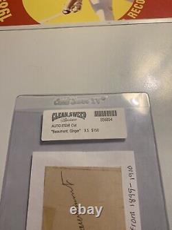 Ginger beaumont cut autograph was first ever at bat in world series pirates rare