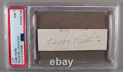 Gorgeous Babe Ruth Cut Auto Signed PSA/DNA NM 7