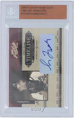 Greg Maddux Braves Signed 2004 Playoff Prime Cuts #19 #21/31 BGS Auth Auth. Card