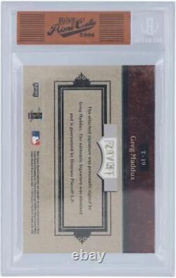 Greg Maddux Braves Signed 2004 Playoff Prime Cuts #19 #21/31 BGS Auth Auth. Card