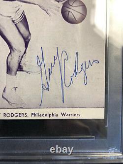Guy Rodgers signed / Cut Signature / rare autograph / Philadelphia Warriors PSA