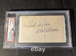 Hank Aaron Autograph PSA Authentic Auto Cut Inscription Best Wishes HOF Braves