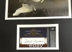 Hank Aaron Signed Framed 09 Razor Sports Icons Auto 6/50 Beckett Original Photo
