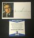 Henry Kissinger Signed Cut Signature Card With Photo Authentic Bas Beckett Coa 41