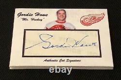 Hof Gordie Howe Signed Autographed Custom Made Cut Signature Card Jsa Certified
