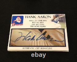 Hof Hank Aaron Signed Autographed Custom Made Cut Signature Card Jsa Certified