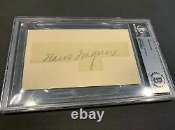 Honus Wagner Pittsburgh Pirates Signed Auto Cut On Index Card Beckett