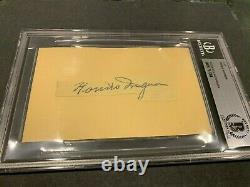 Honus Wagner Pittsburgh Pirates Signed Auto Cut On Index Card Beckett #3