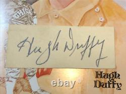 Hugh Duffy Perez Steele Postcard with Signed Cut, Black Fountain Pen Autograph