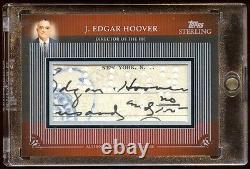 J. Edgar Hoover Cuts Signatures Auto 2 Of 2 2009 Topps Sterling Beautiful Mint