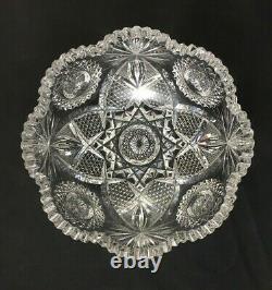 J. Hoare & Co ABP Cut Glass No. 5134-284 Pattern 8 Bowl SIGNED