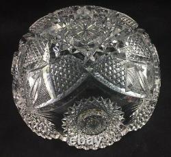 J. Hoare & Co ABP Cut Glass No. 5134-284 Pattern 8 Bowl SIGNED 1 of 2