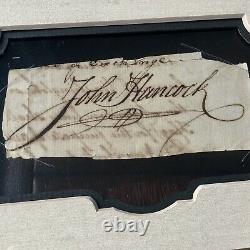 JOHN HANCOCK JSA LOA Autograph Cut Signature Signed Re George Washington