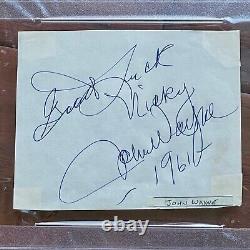 JOHN WAYNE PSA/DNA Autograph Cut Signature Signed Movie Cowboy The Duke