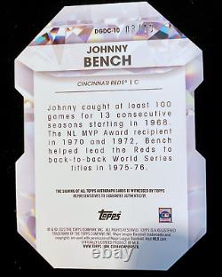 JOHNNY BENCH Auto Die-Cut 2022 TOPPS DIAMOND GREATS 3/10 Cincinnati Reds DGDC-10