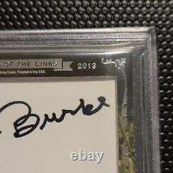 Jack Burke Bob Goalby 2014 Leaf Legends Cut Signature signed autograph card 1/1